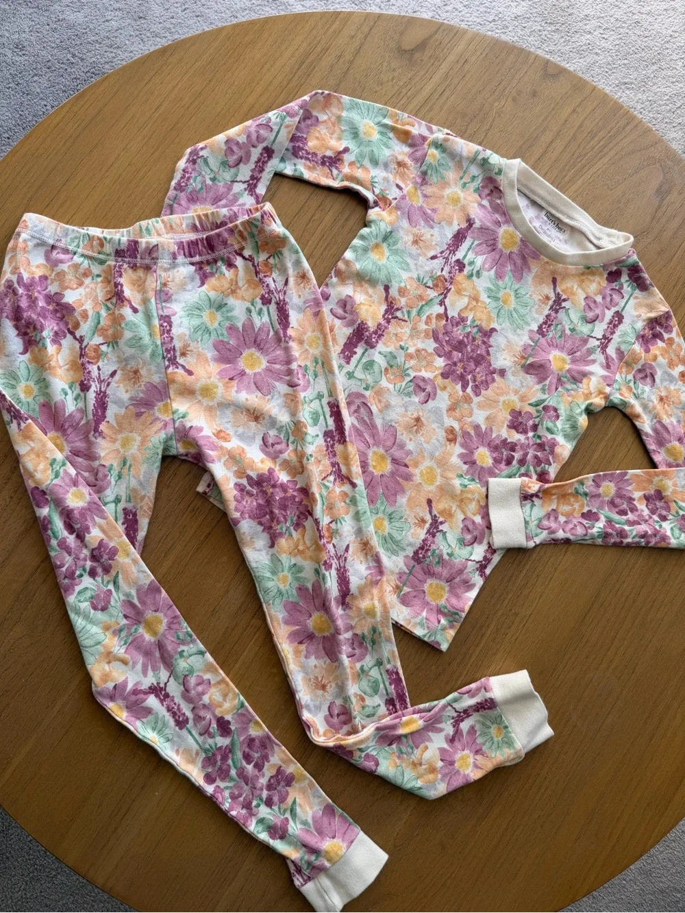 Burt’s Bees Kids 100% Cotton Floral Long-Sleeve Pajama Set